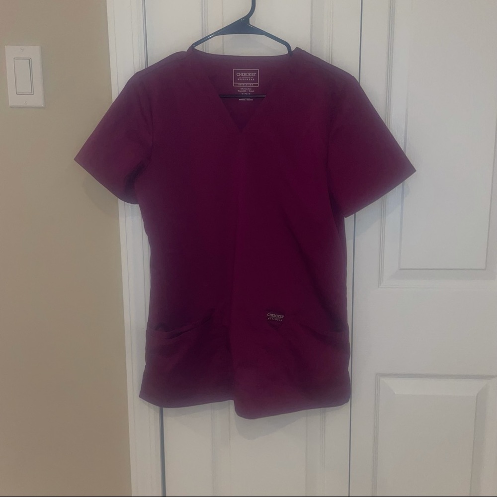Cherokee Revolution Wine Women’s Scrub Top